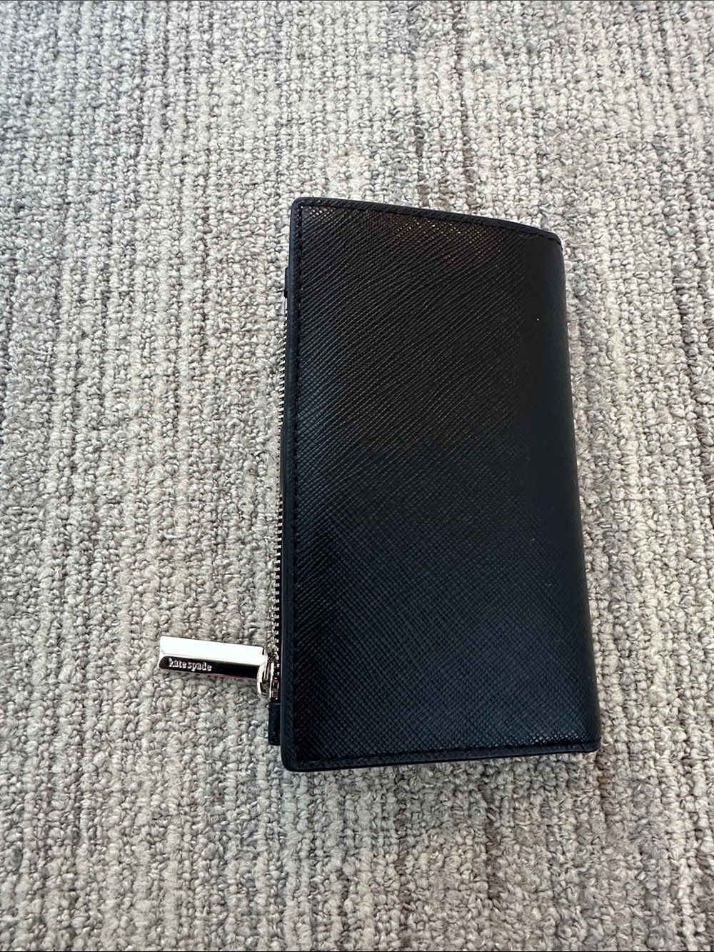 kate spade Black Saffiano Zip Wallet with Gold Logo - Picture 4 of 5